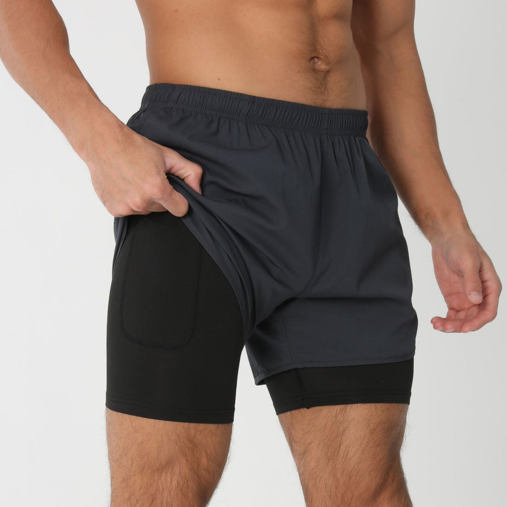 Move-ax 2-in-1 Fitness Shorts Heren