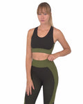 Move-ax Sports Bra – Black & Green